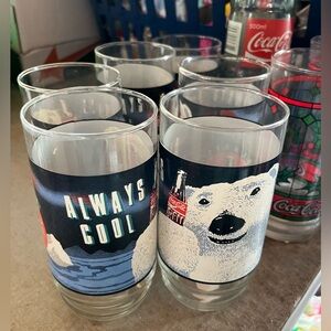 Vintage Coke Set Coca-Cola Company Limited Edition Glasses 10 Pieces Total